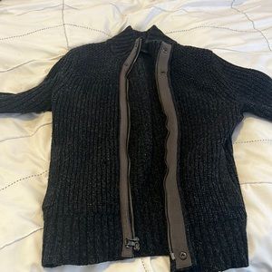 Banana Republic black unisex zip up cardigan men (M) womens (L)